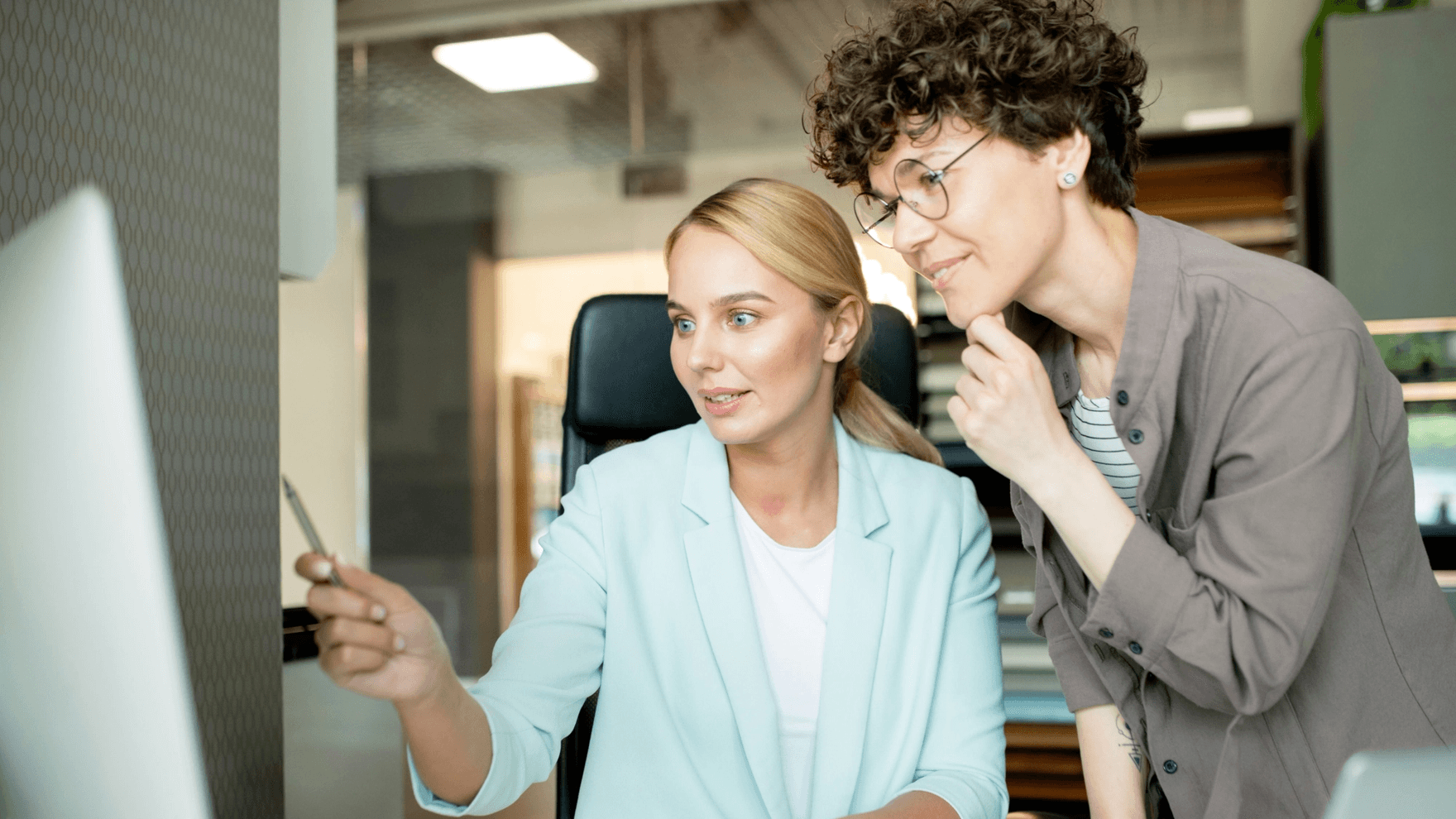 Women working on a project together