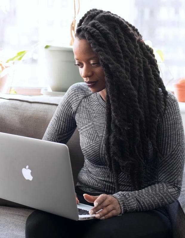 Woman working with laptop