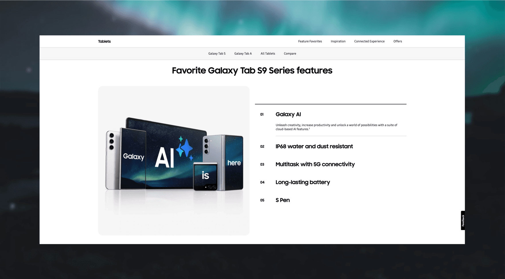 Samsung website desktop