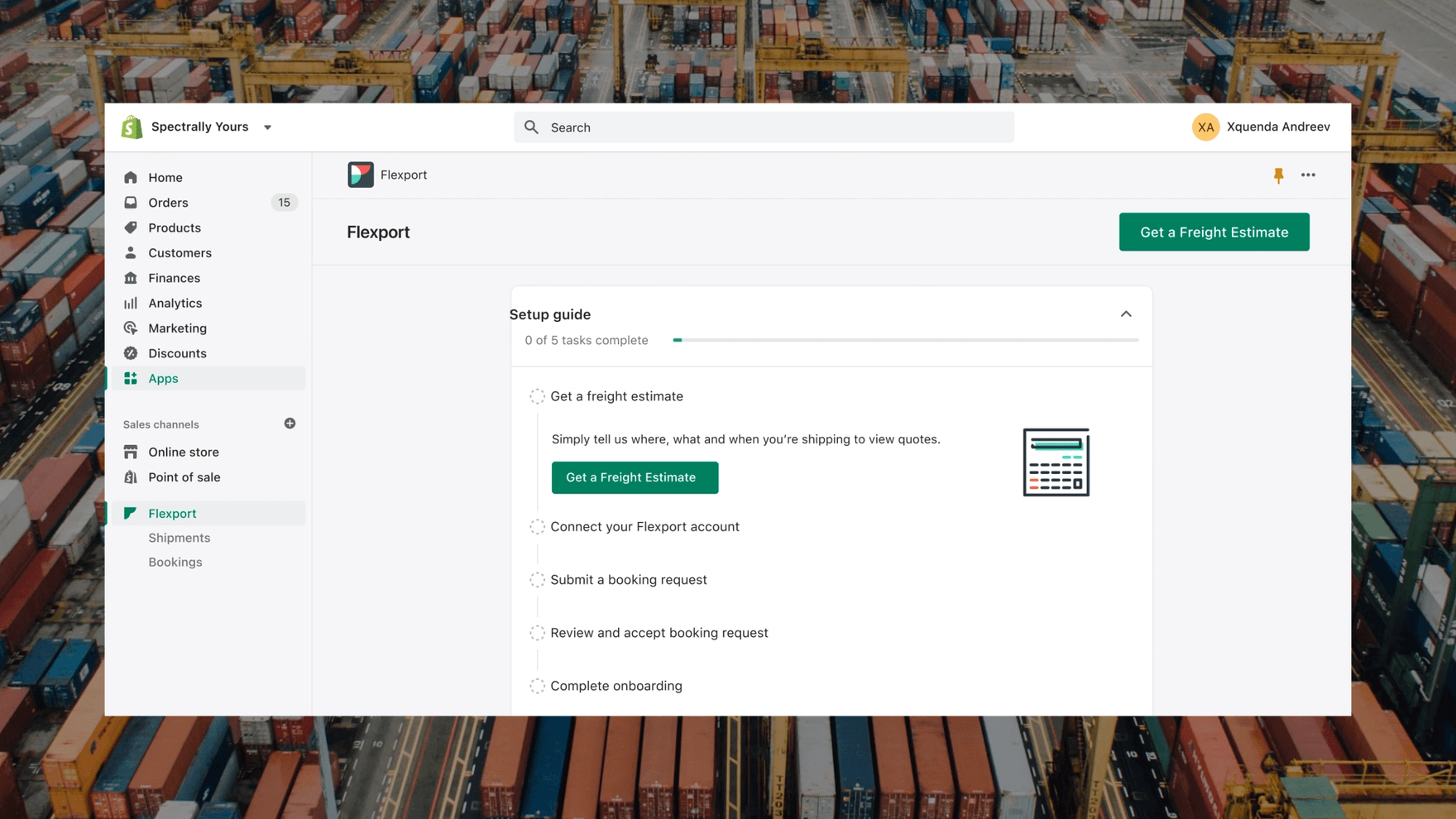 Flexport app screenshot