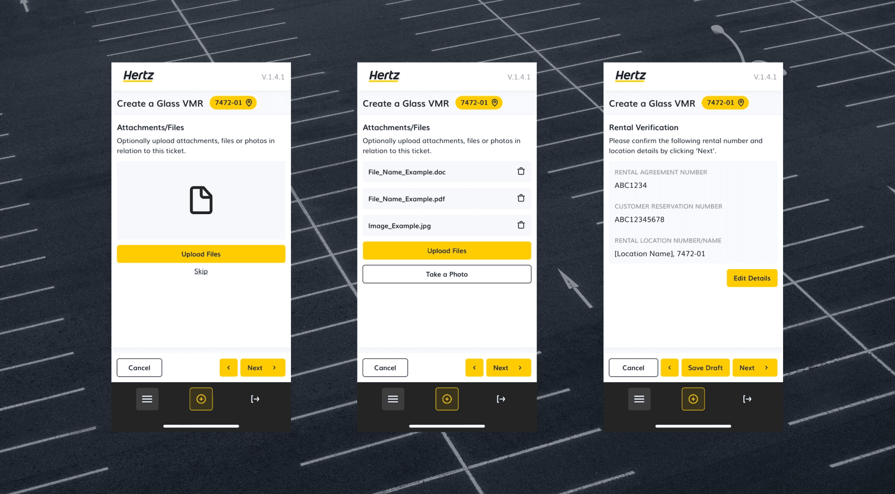 Hertz mobile app