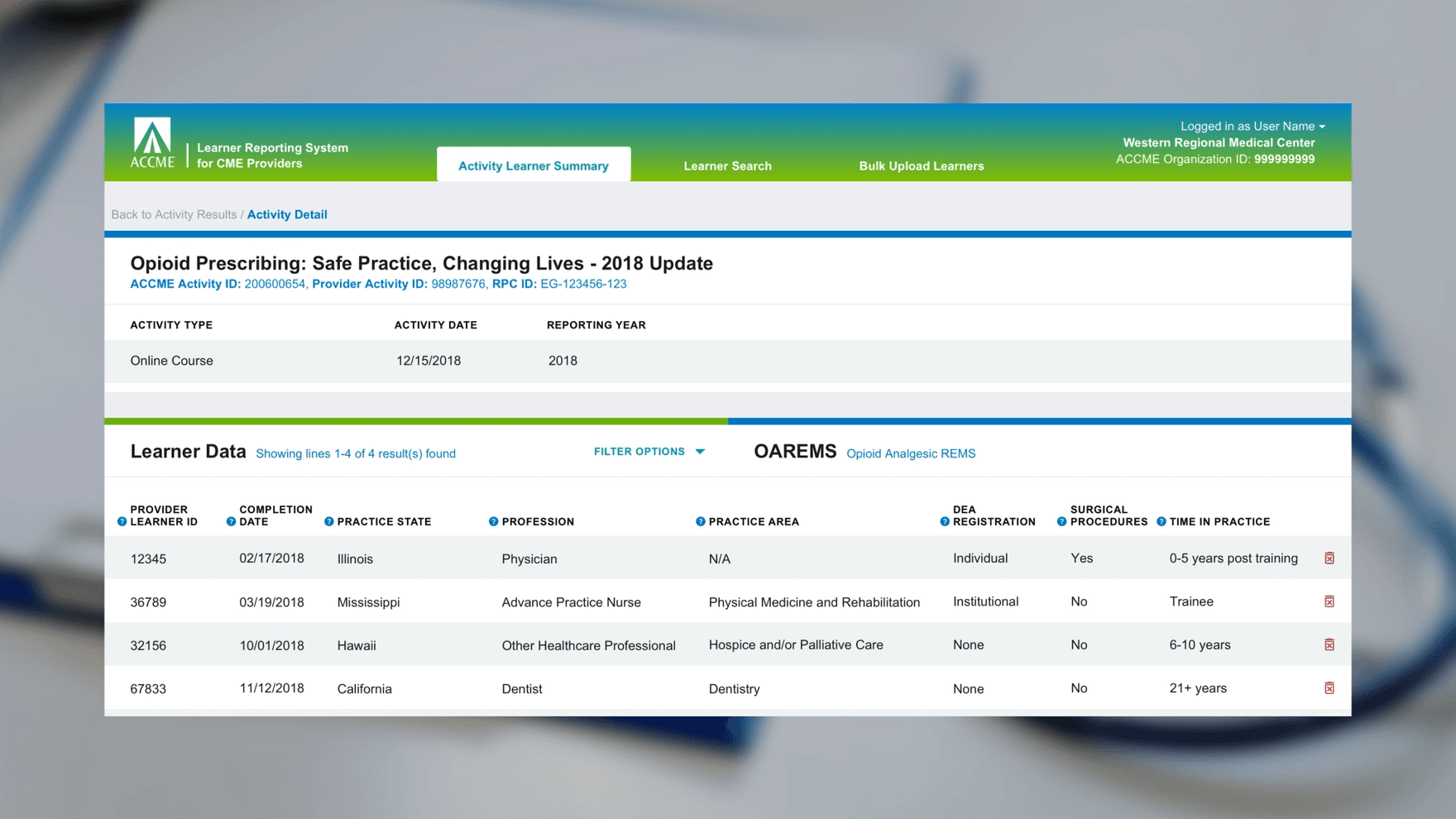 ACCME landscape screenshot