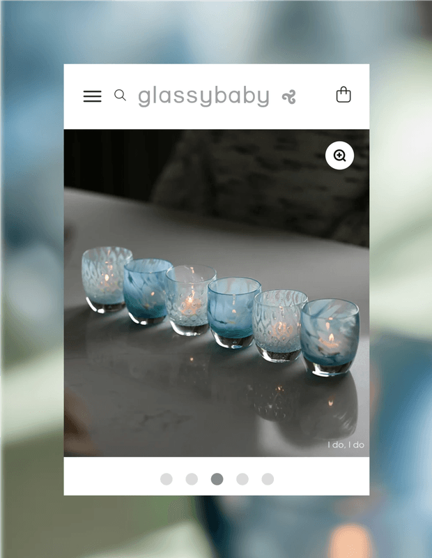 Glassybaby mobile website