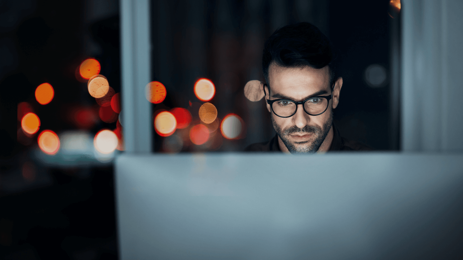 Man working on his computer