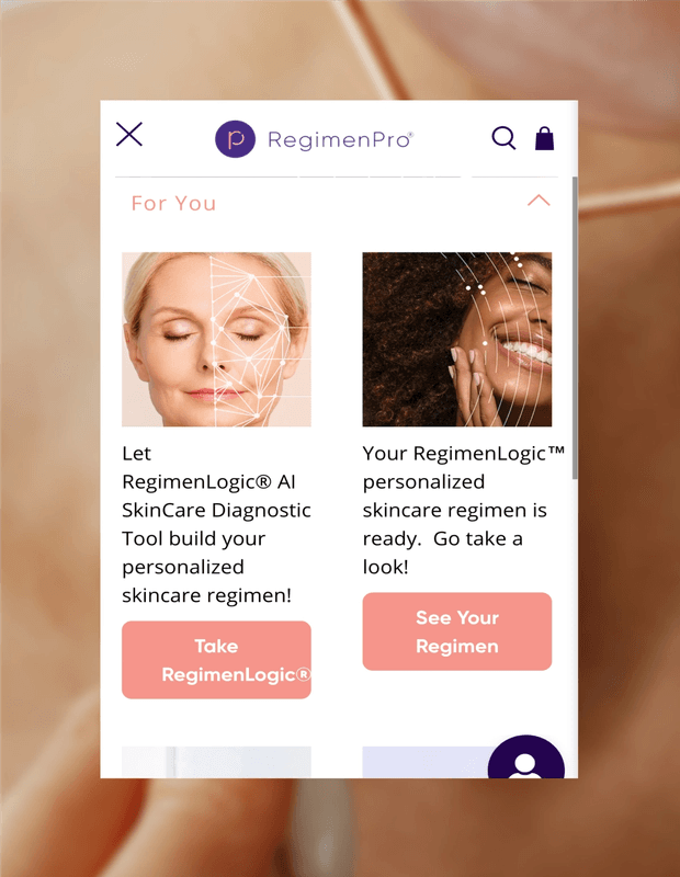 Regimen Pro website mobile