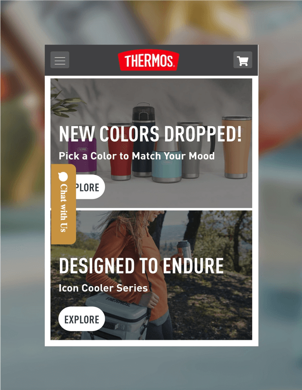 Thermos website mobile