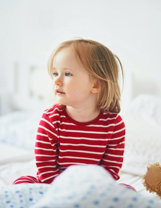 Child in hospital bed