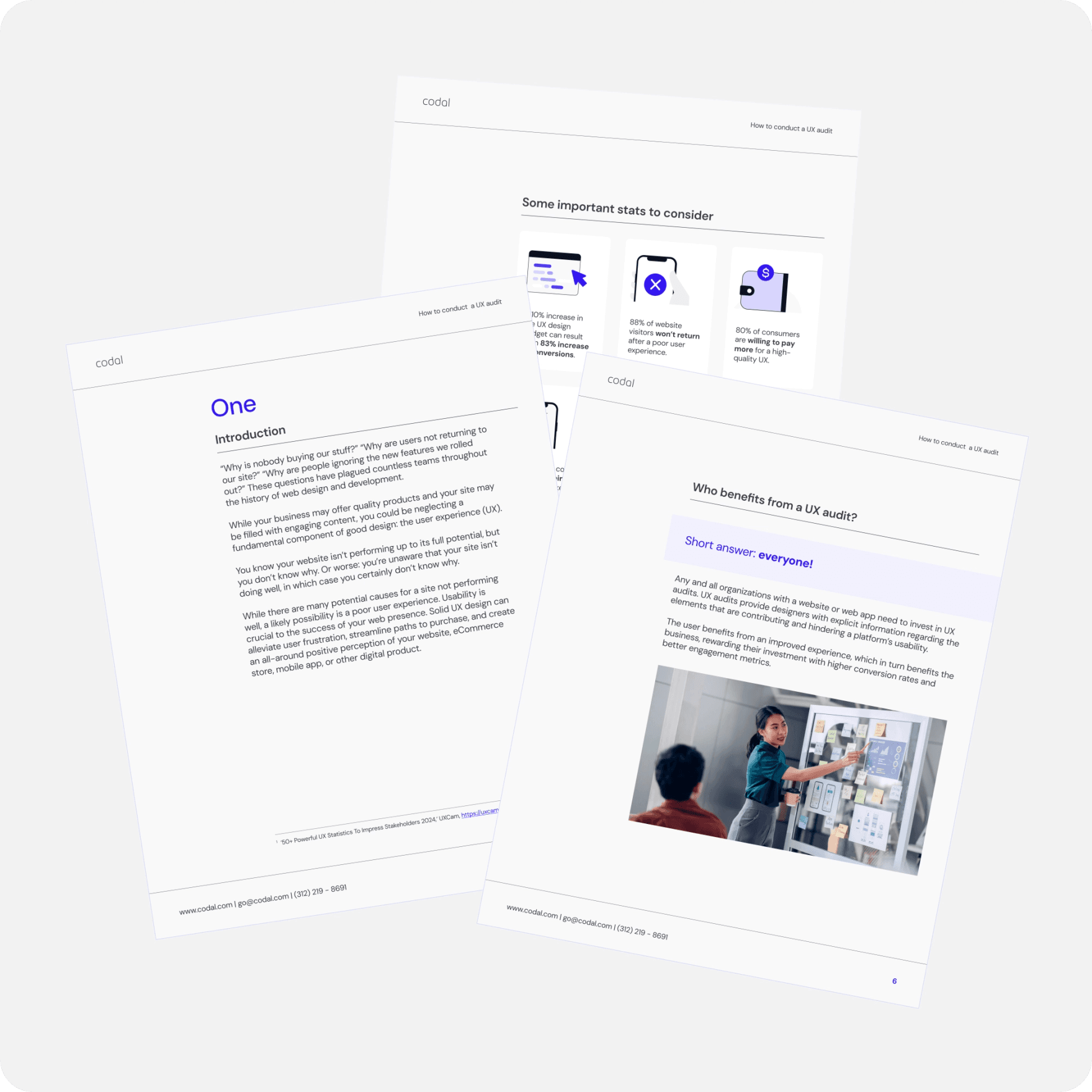 Pages of How to Conduct a UX Audit