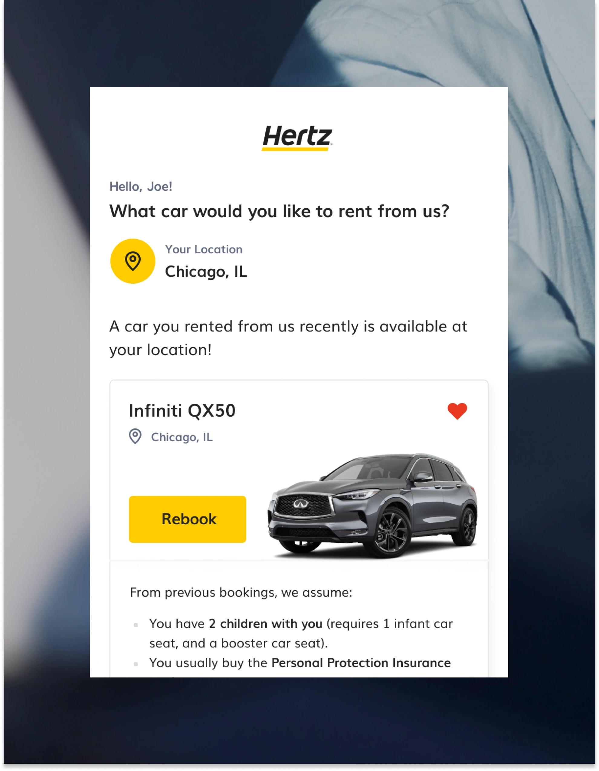 Hertz website mobile