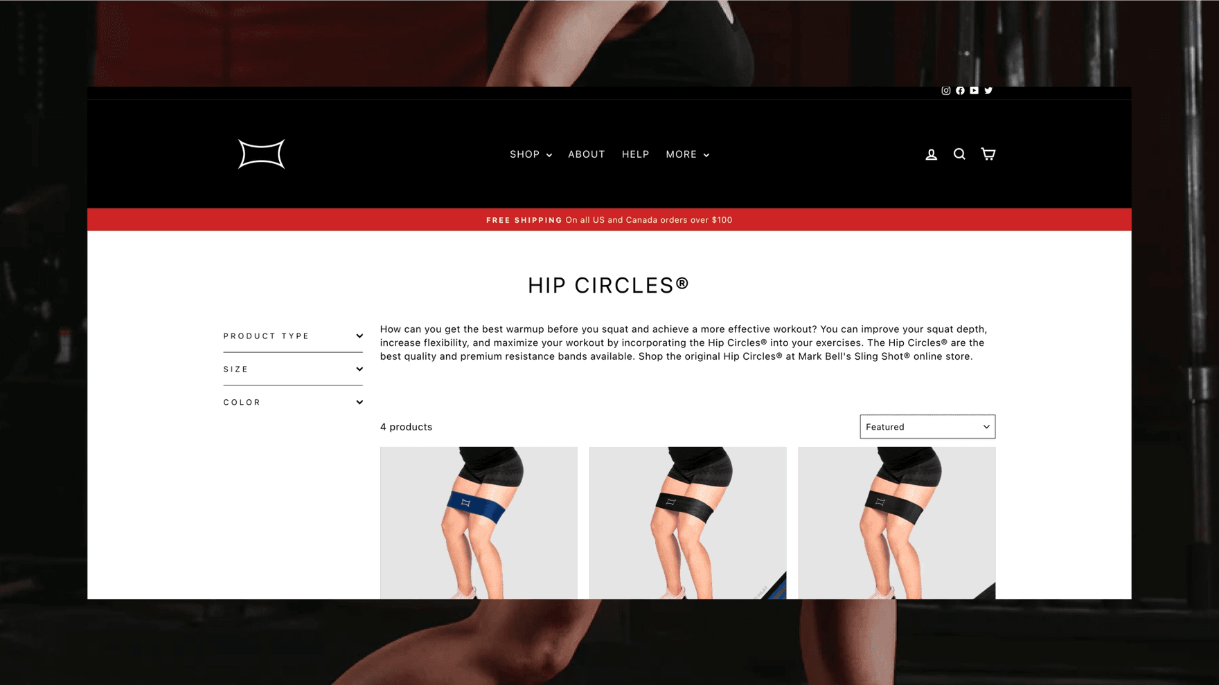 Mark Bell Sling Shot desktop website