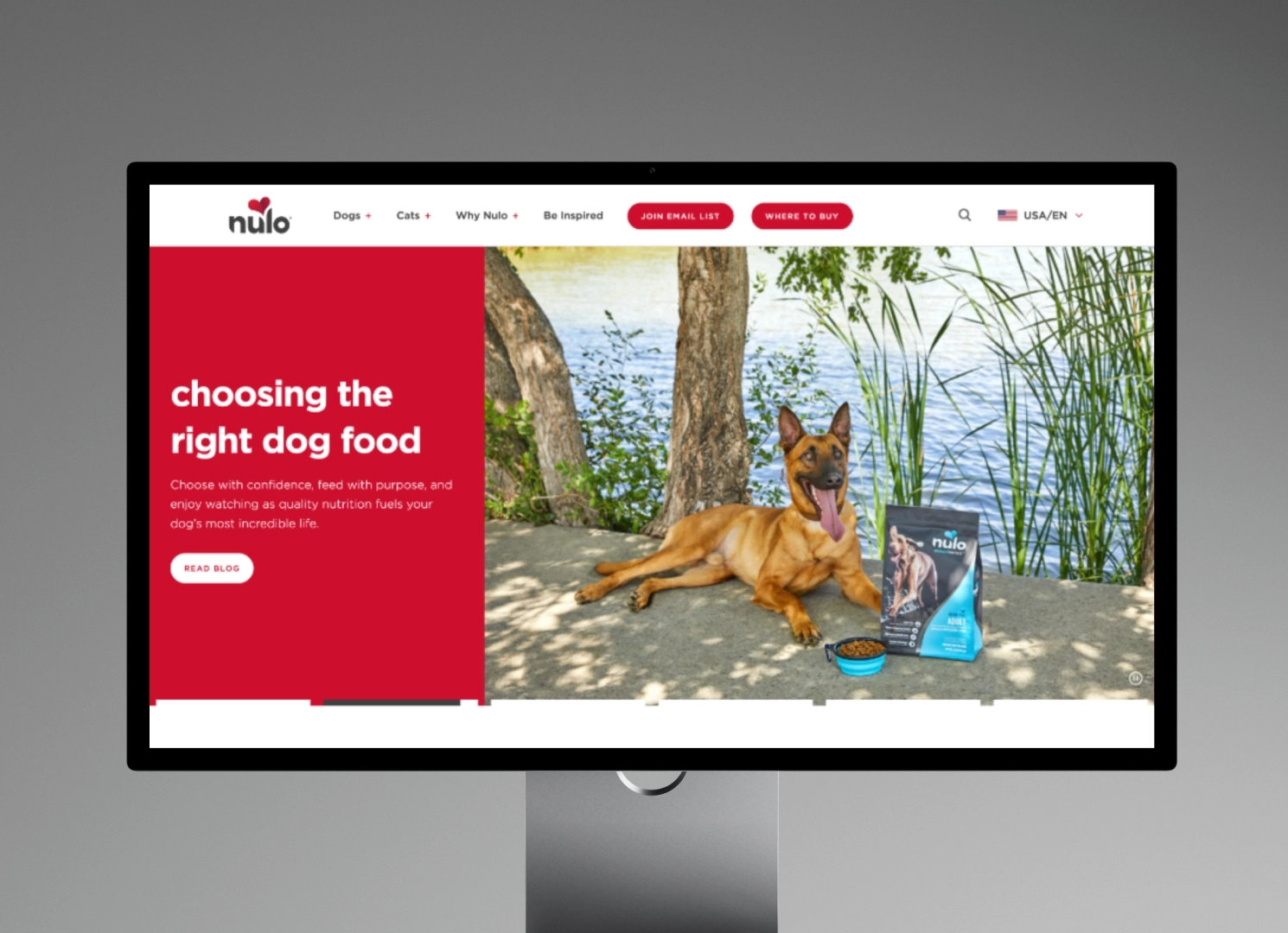 Nulo homepage on desktop