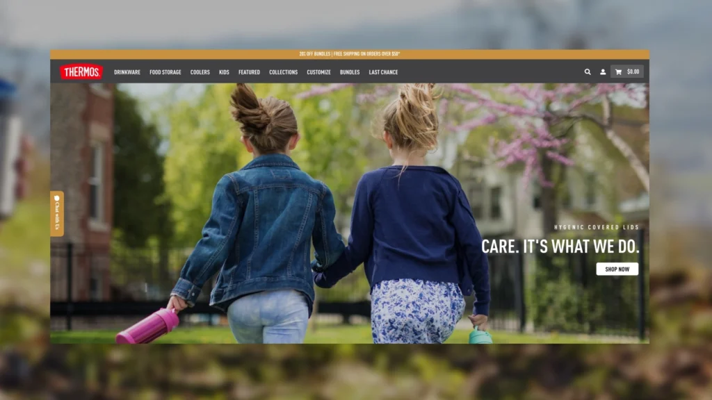 Thermos website desktop 