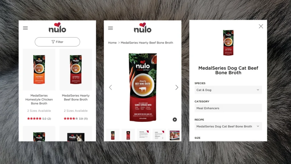 Nulo website mobile screen