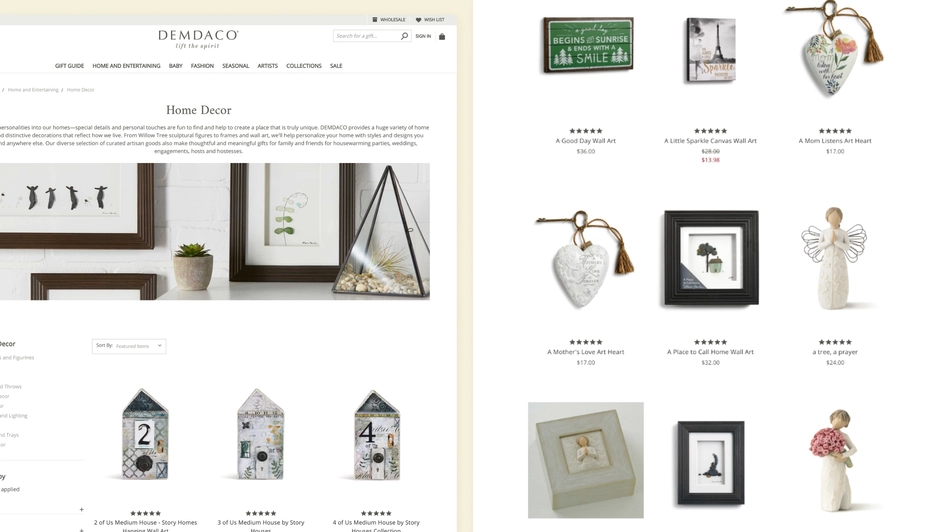Demdaco B2B Portal wholesale ecommerce