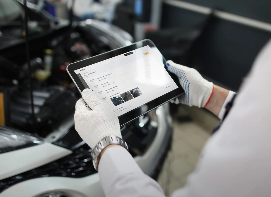 Person using Hertz portal