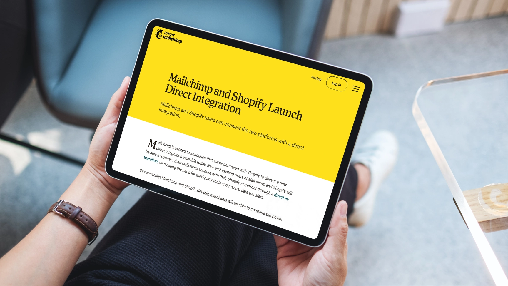 The logos for Shopify and Mailchimp