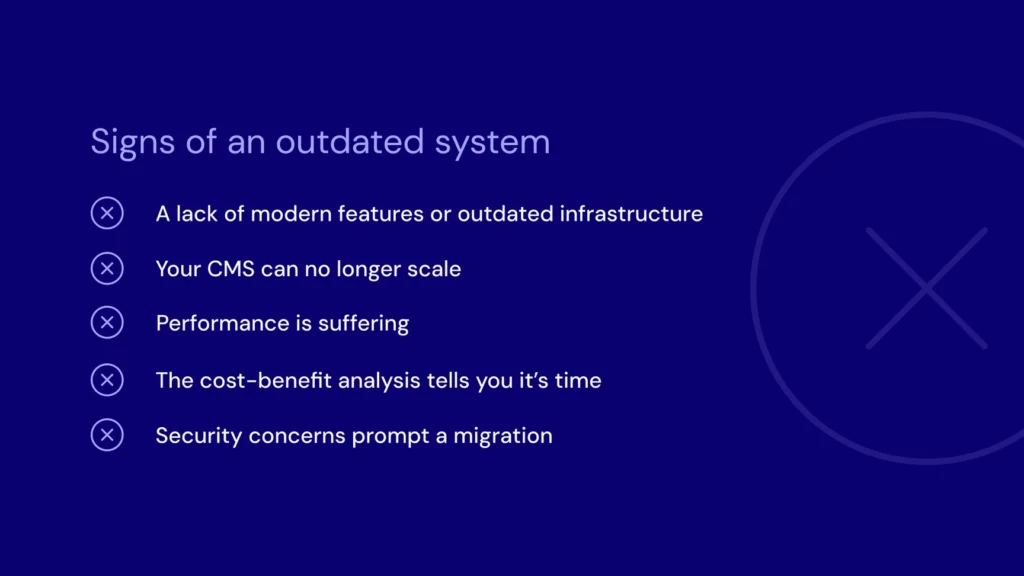signs of an outdated system