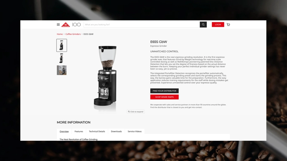 Mahlkönig website mobile