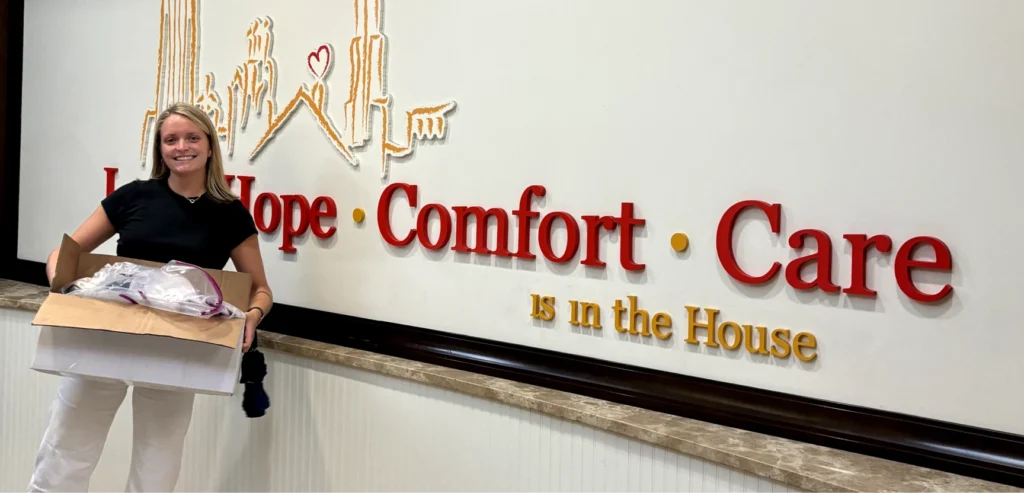 Emma Hoff volunteering at Ronald Mcdonal House Charities