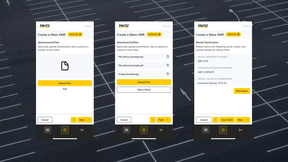 Hertz mobile app