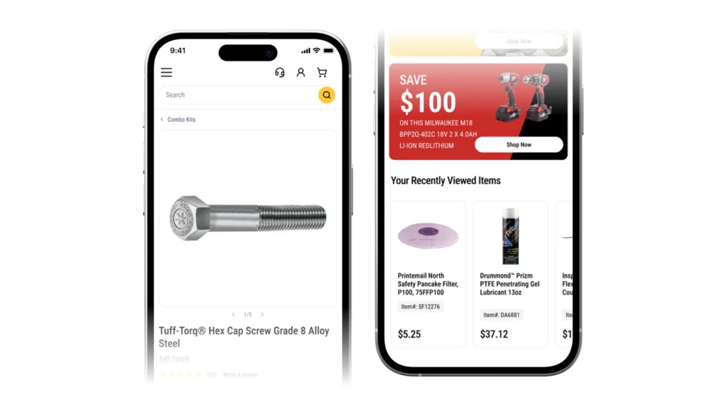 B2B Manufacturing PDP page