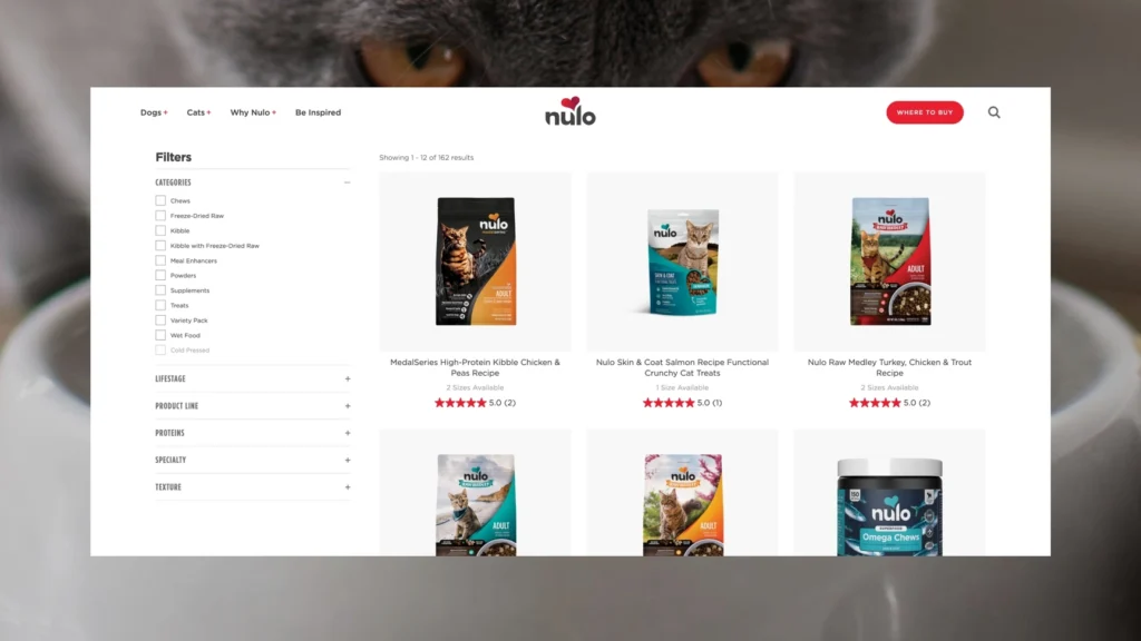 Nulo website desktop