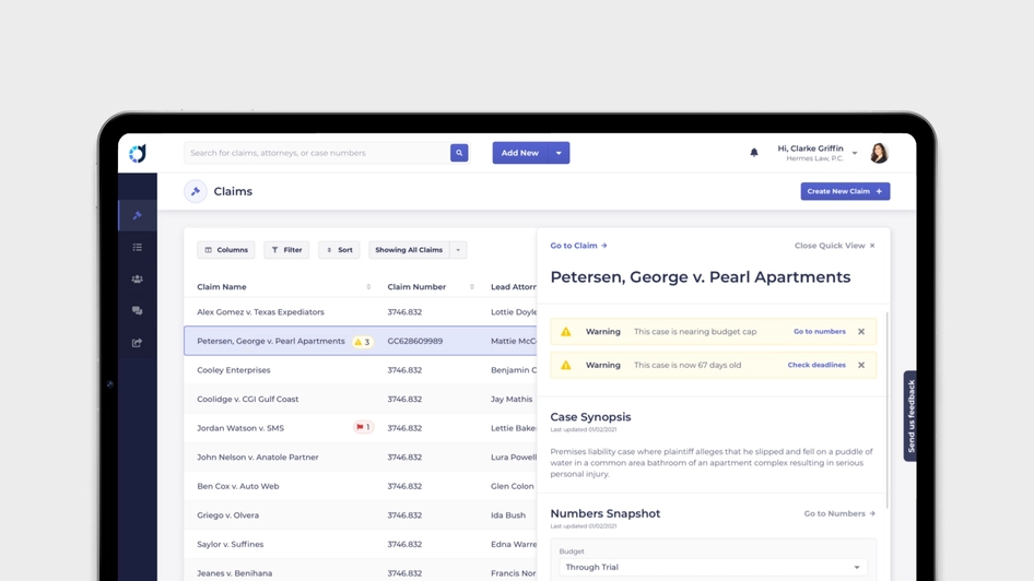 Tablet view of sidebar 