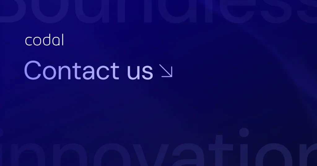 Strategic digital transformation partner | Contact Codal