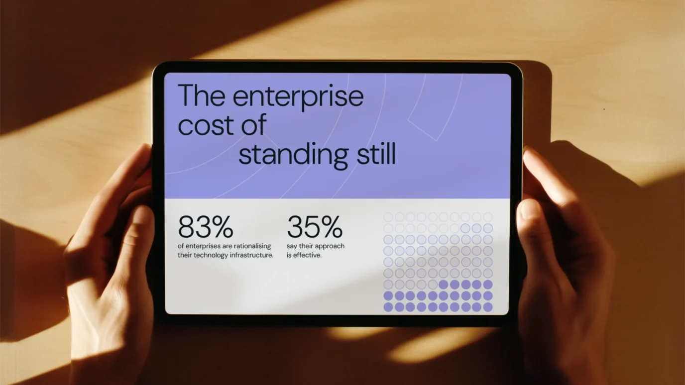 hands holding ipad with cms cost breakdown one pager